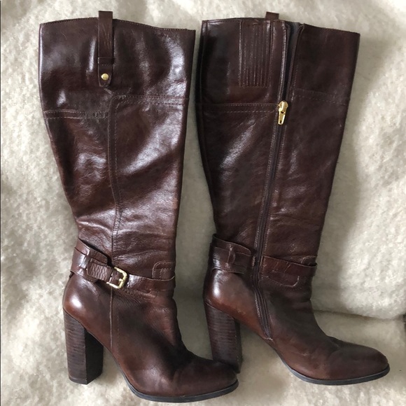 Audrey Brooke Shoes - Audrey Brooke Leather Knee Boot